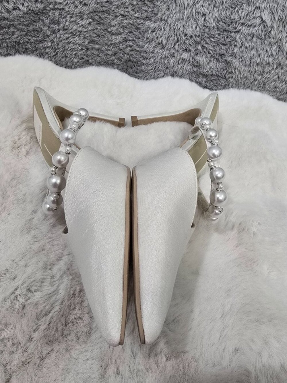 Dolce Vita Kanika Pearl Heels Vanilla Silk Womens Size 7.5 Bride Bridal Party - Picture 10 of 12